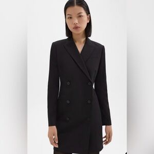Theory Blazer Dress in Good Wool Size 00 Charcoal NWT